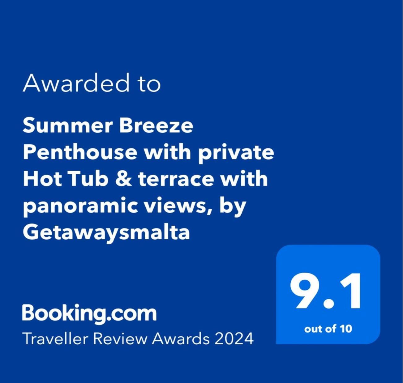 מליאהה Summer Breeze Penthouse With Private Hot Tub & Terrace With Panoramic Views, By Getawaysmalta מראה חיצוני תמונה